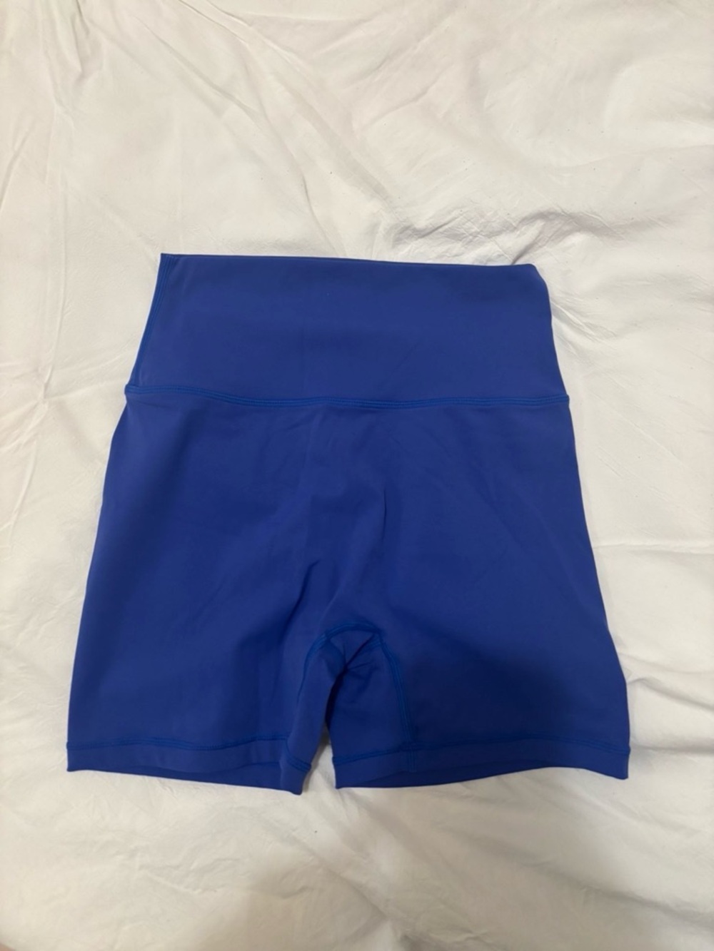 High-Waist Active Bike Shorts in Royal Blue
